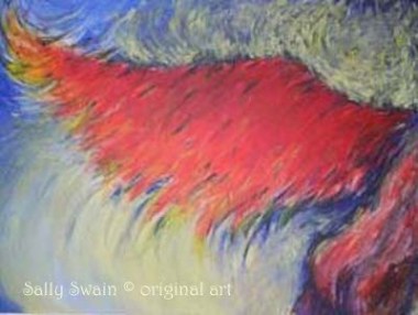 Passionwing acrylic painting grief art