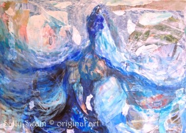 water goddess painting collage