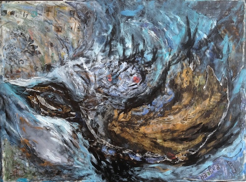 horse bird art Swain