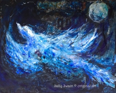 bird moon art therapy