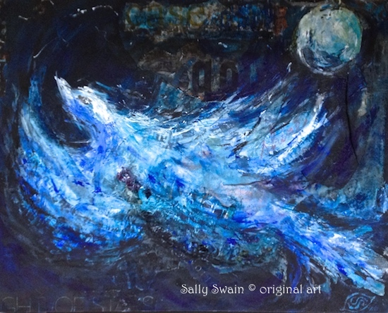 bird moon art therapy