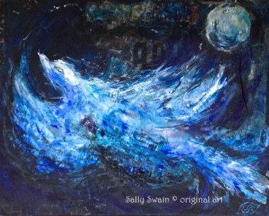 bird moon art therapy