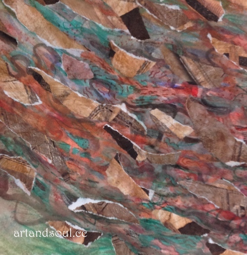 Paint Breath 1 Sally Swain paintage detail