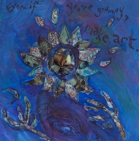 flower face collage paintage