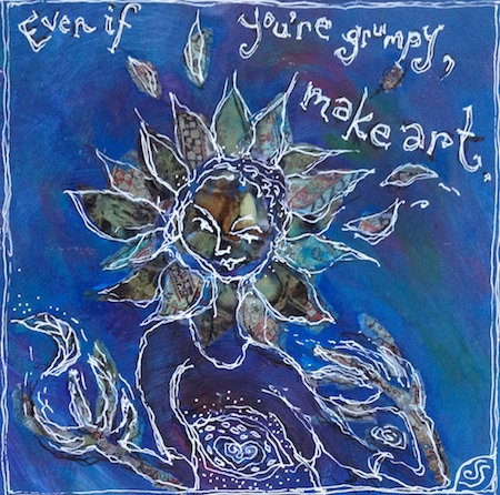 grumpy art as therapy Swain