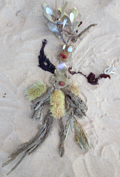 beach art installation