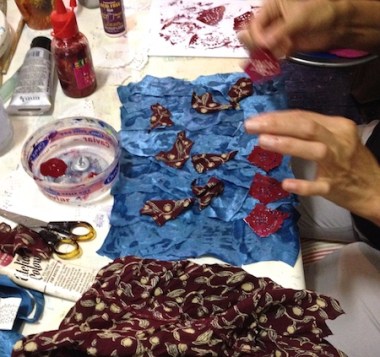 fabric collage Art and Soul