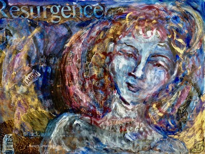 art paint collage moon solstice