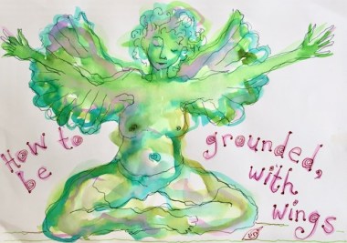 earth angel watercolour art therapy