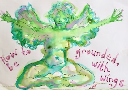 earth angel watercolour art therapy